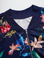 Jacheta Dama Isolde Albastra cu Print Floral - imagine 6