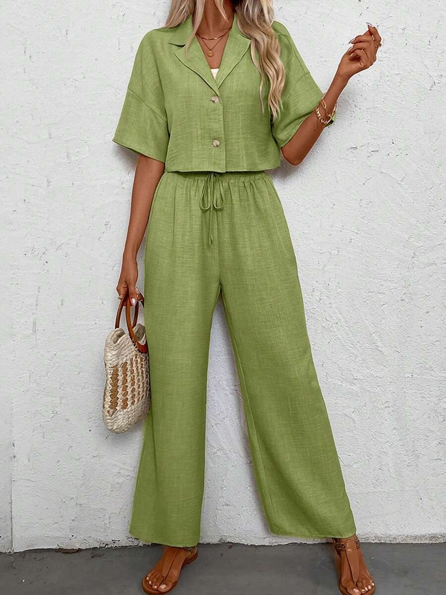 7069 Compleu cu Pantalon Arenze Vernil - imagine 1