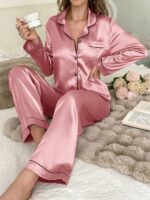 Compleu de Noapte cu Pantalon Elba Roz