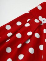 Fusta Midi Tiana Rosie cu Buline Albe - imagine 4