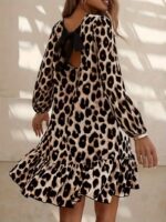 Rochie Scurta Zanaida Cu Imprimeu Animal Print - imagine 2
