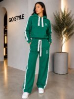 Trening format din bluza si pantalon Marlina Verde