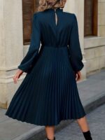 Rochie Midi Kerda Bleumarin Plisata - imagine 2