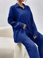 Compleu Perina Albastru format din Top si Pantalon - imagine 4