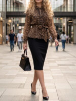 Bluza Dama Alvida cu Animal Print  - Marimi Mari - imagine 4