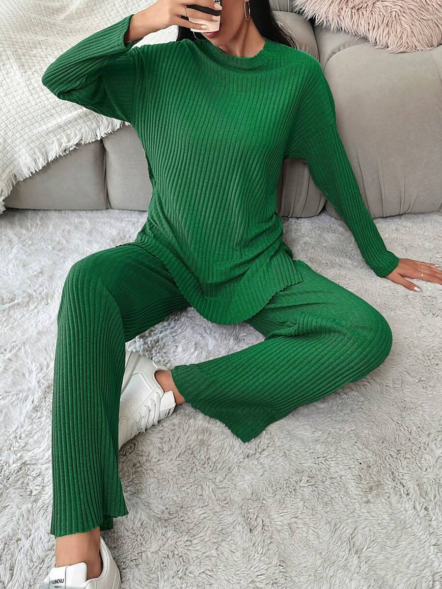 9088 Compleu Karma Verde format din Top si Pantalon - imagine 1