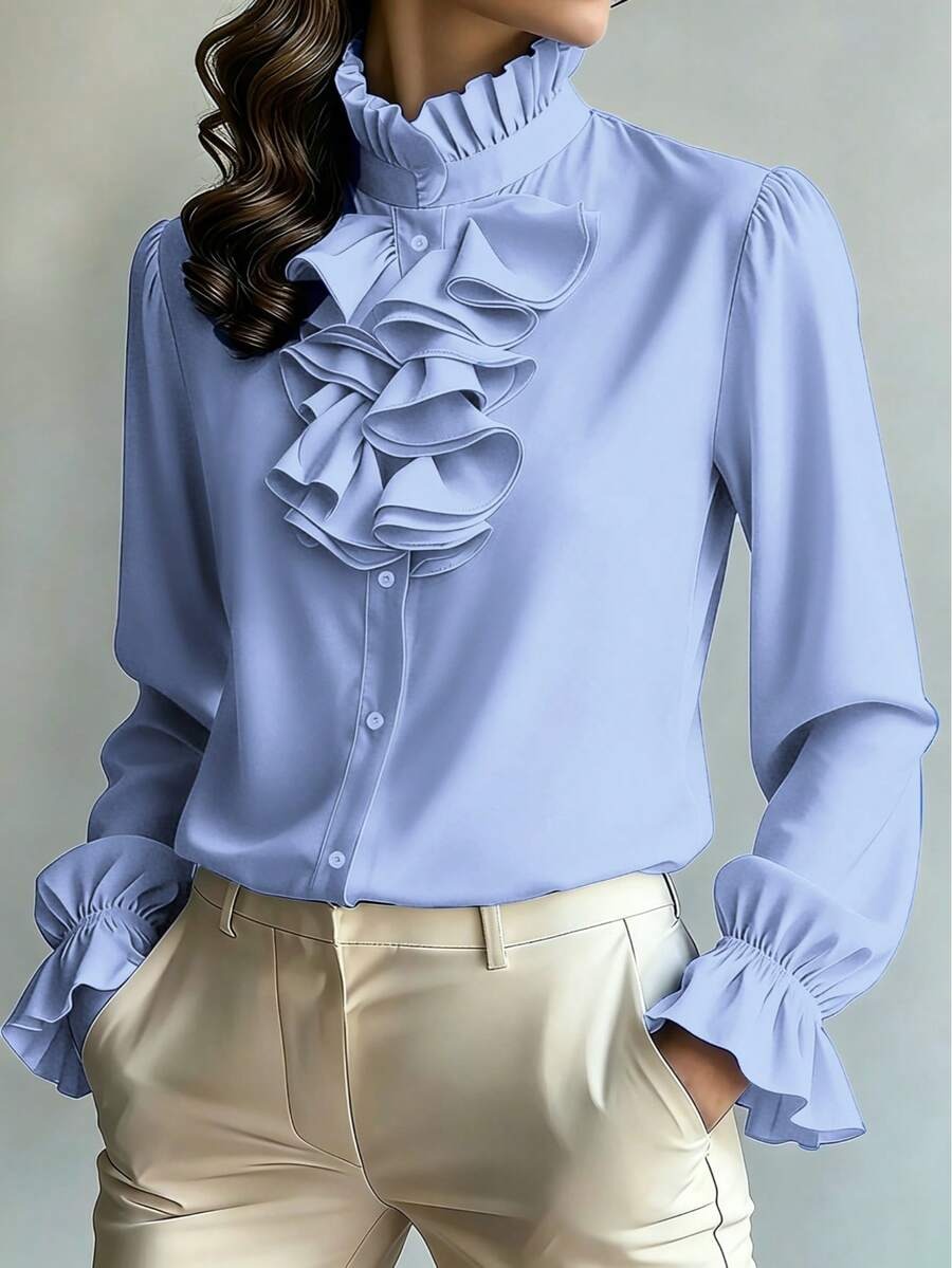 9147 Camasa Dama Andris Bleu - imagine 1