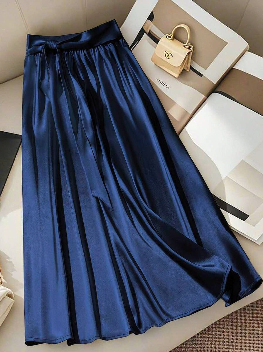 9306 Fusta Midi Marcela Bleumarin - imagine 1