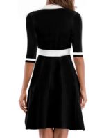 Rochie Scurta Andris Neagra cu Funda Alba - imagine 5