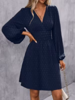 Rochie Scurta Junina Bleumarin - imagine 3