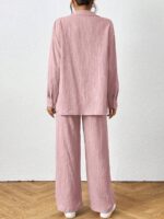 Compleu Egonia Roz format din Camasa si Pantalon - imagine 2