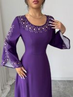 Rochie Lunga Agneea Mov - imagine 4