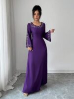 Rochie Lunga Agneea Mov - imagine 3