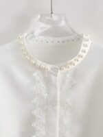 Bluza Dama Reike Alba cu Perle - imagine 4