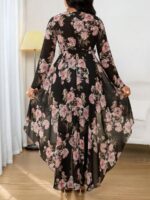 Bluza Dama Stence Neagra cu Print Floral - imagine 2