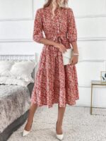 Rochie Midi Arona cu Print Floral - imagine 3
