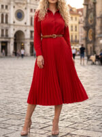 Rochie Midi Doris Rosie Plisata