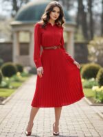 Rochie Midi Doris Rosie Plisata - imagine 4