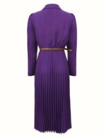 Rochie Midi Sandina Mov Plisata - imagine 2