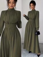 Rochie Lunga Sella Khaki - imagine 5