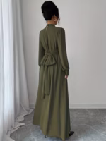 Rochie Lunga Sella Khaki - imagine 2