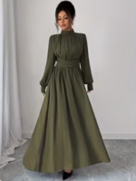 Rochie Lunga Sella Khaki - imagine 3