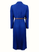 Rochie Midi Magny Albastra Plisata - imagine 2