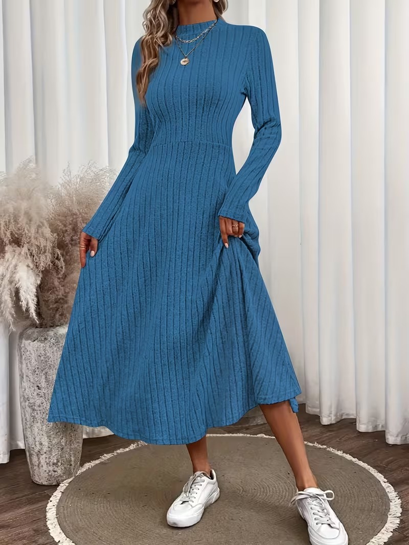 9788 Rochie Lunga Marita Bleu - imagine 1
