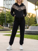 Trening Vătuit format din bluza cu fermoar si pantalon Copenhaga Negru - imagine 3