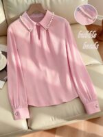 Bluza Dama Almira Roz cu Perle