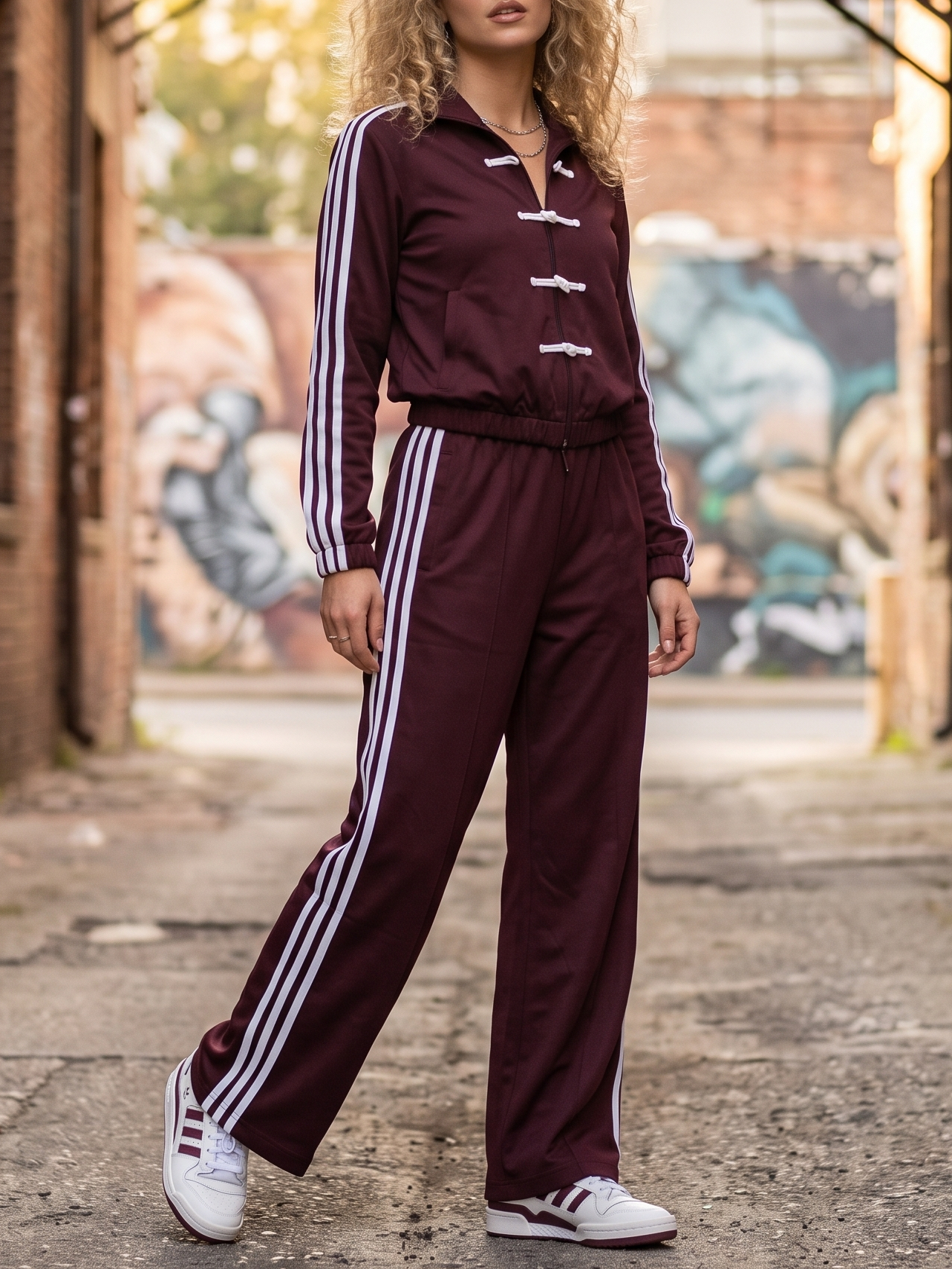 10468-1 Compleu format din bluza cu fermoar si pantalon Alexandra Grena - imagine 1