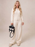 Compleu Tricotat cu Pantalon Christa Bej