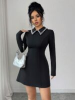 Rochie Scurta Minke Neagra - imagine 5