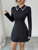 Rochie Scurta Minke Neagra - imagine 4
