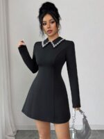 Rochie Scurta Minke Neagra - imagine 3