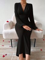 Rochie Lunga Beatrice Neagra - imagine 7