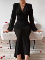 Rochie Lunga Beatrice Neagra - imagine 5
