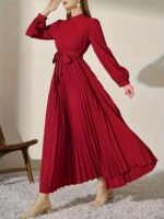 Rochie Lunga Soraya Rosie Plisata - imagine 4