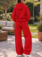 Trening Dama format din Pantalon Negru si Bluza Ariana Rosu - imagine 2