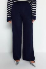 Compleu Tricotat cu Pantalon Elisa Bleumarin - imagine 4