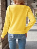 Pulover Tricotat Lara Galben - imagine 2