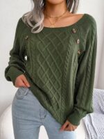 Pulover Tricotat Larisa Khaki - imagine 5