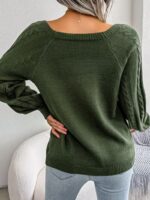Pulover Tricotat Larisa Khaki - imagine 2