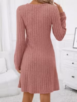Rochie Scurta Heliana Roz Pudra - imagine 2
