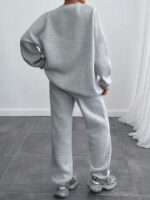 Trening Tatiana Gri format din Pantalon si Bluza - imagine 2