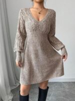 Rochie Scurta Tricotata Tessa Maro - imagine 5