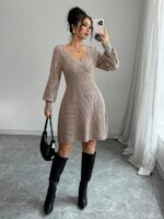 Rochie Scurta Tricotata Tessa Maro - imagine 4