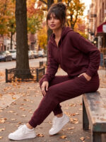 Trening Vătuit format din bluza cu fermoar si pantalon Raluca Grena - imagine 4