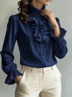 Camasa Dama Olivera Bleumarin - imagine 4
