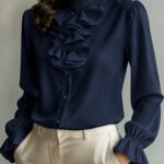 Camasa Dama Olivera Bleumarin - imagine 3